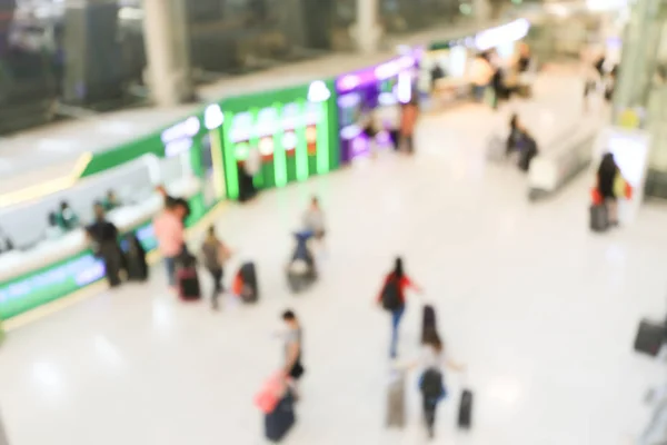 Blurred Image Crowd Travelling People Passenger Walking Luggage Flight International Stock Picture