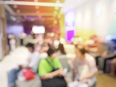 Grup alışveriş insan bulanık görüntü. Alışveriş kavramı.