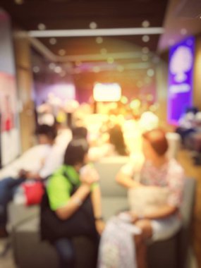 Grup alışveriş insan bulanık görüntü. Alışveriş kavramı.