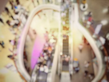 Grup alışveriş insan bulanık görüntü. Alışveriş kavramı.