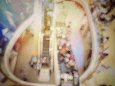 Grup alışveriş insan bulanık görüntü. Alışveriş kavramı.