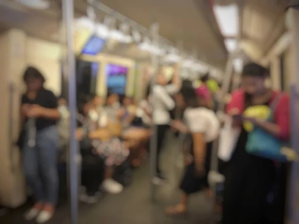 Pessoas Desfocadas Comboio Conceito Viagem — Fotografia de Stock