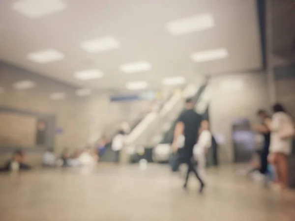 Blurred People Airport Hall Waiting Flight — Stock Photo, Image