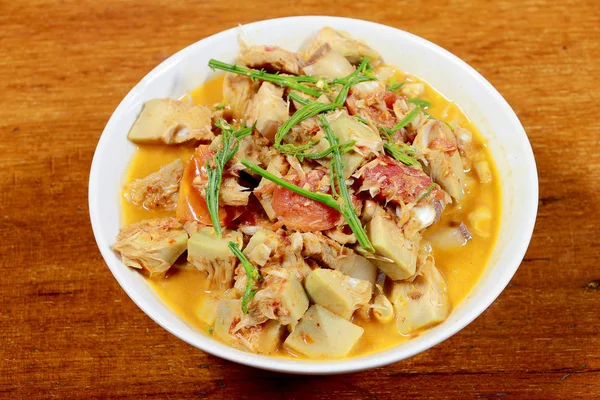 Βόρεια Ταϊλάνδη Τοπικό Φαγητό Που Ονομάζεται Kaeng Khanun Είναι Μαγείρεμα — Φωτογραφία Αρχείου