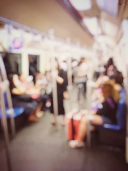 Blurred People Train Travel Concept — Stock Photo, Image