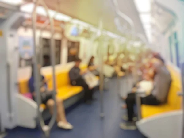Blurred people in train. Travel concept