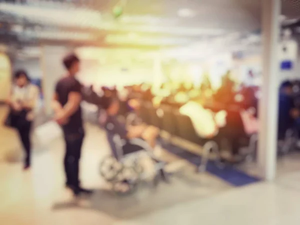 Blurred Image People Airport Hall Waiting Flight — Stock Photo, Image