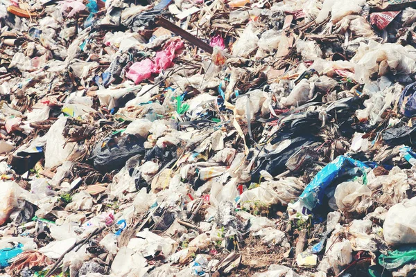 Poubelles Montagne Tas Ordures Volumineux Dégradés Tas Résidus Puants Toxiques — Photo