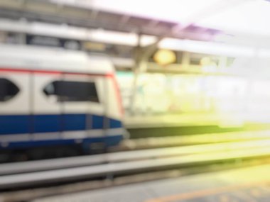 Vintage tren istasyonu bulanık arka plan