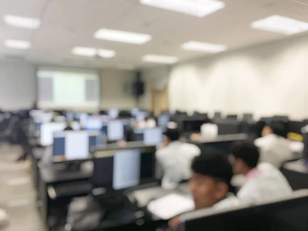 Blurred image of board of Directors, education people, business team, employees, young colleagues sitting in conference room or meeting room in the office for group discussion and brainstorming. — Stock Image Blurred Image Board Directors Education People Business Team Employees Young Stock Image