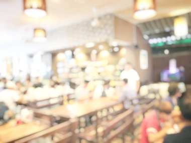 Fast food kavramı. İnsanlar yeme blurred. Vintage rengi.