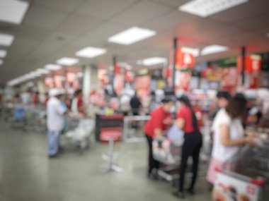 Grup alışveriş insan bulanık görüntü. Alışveriş kavramı.