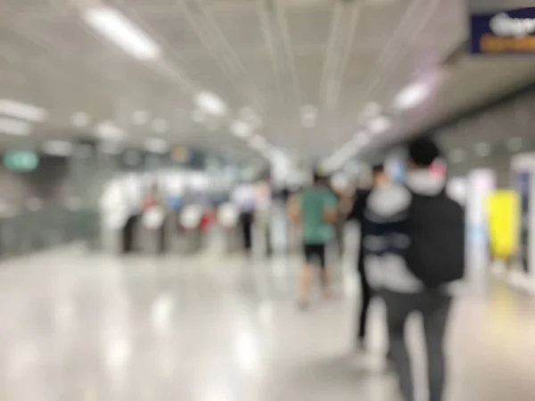 Blurred Image People Airport Hall — Stock Photo, Image