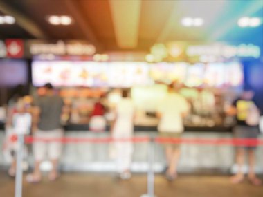 Fast food kavramı. İnsanlar yeme blurred. Vintage rengi.