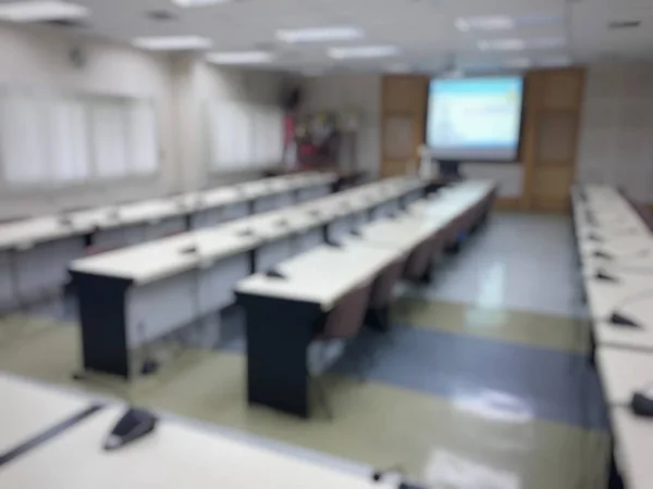 Blurred Image Empty Auditorium Room Interior Conference Hall Seminar Room — Stock Photo, Image