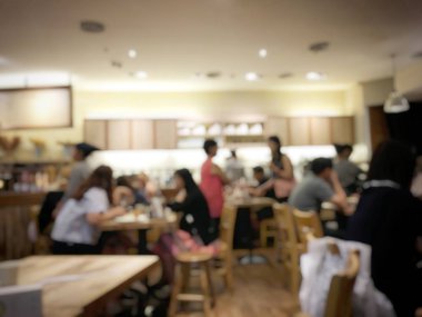 Fast food kavramı. İnsanlar yeme blurred. Vintage rengi.