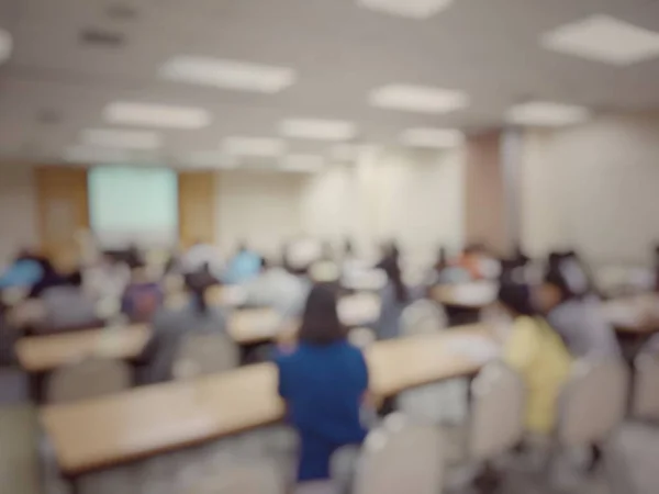 Oktatási Koncepció Homályos Kép Hallgatói Tanulási Technológiáról Workshopról Számítógéppel Együtt — Stock Fotó