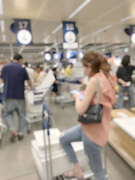 Imagen Borrosa Las Personas Mercado — Foto de Stock