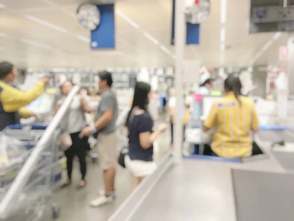 Imagem Turva Das Pessoas Mercado — Fotografia de Stock