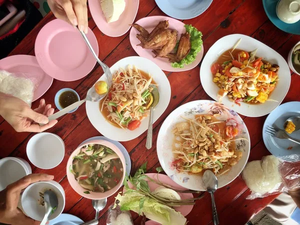 Refeições Asiáticas Catering Comida Saborosa — Fotografia de Stock