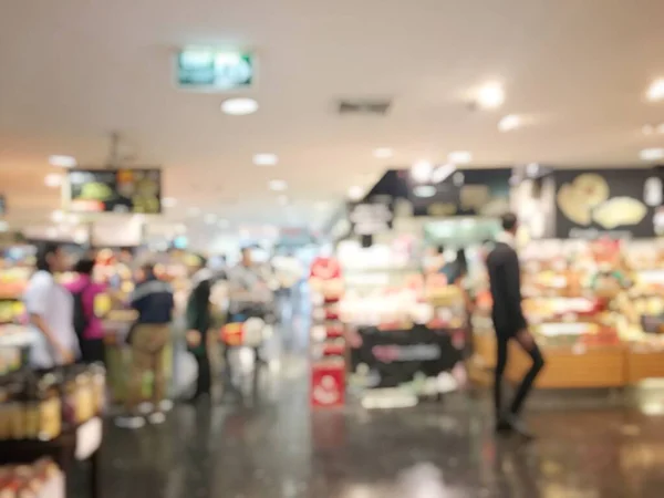 Imagem Turva Das Pessoas Mercado — Fotografia de Stock