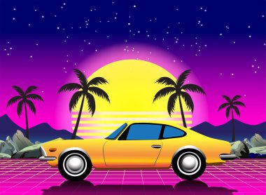 Vector image of tourist attraction view.