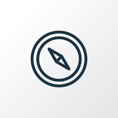 Pusula simgesini satır sembolü. Premium kalite yalıtılmış yönlendirme öğe trendy tarzı.