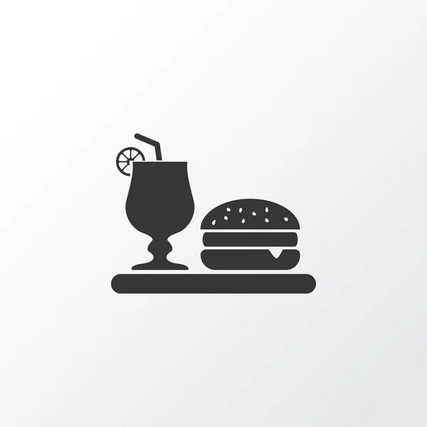 Símbolo icono de la cena. Cóctel aislado de primera calidad con elemento hamburguesa en estilo moderno . — Foto de Stock
