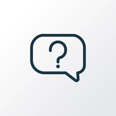 Soru simgesi çizgi sembolü. Kaliteli kalite izole sorgu ögesi modada.