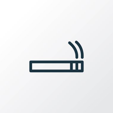 Simge satır sembol sigara. Premium kalite izole alışkanlık öğe trendy tarzı.