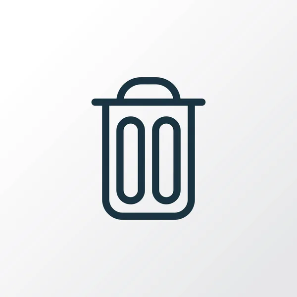 Símbolo da linha do ícone do lixo. Elemento bin lixo isolado de qualidade premium em estilo moderno. — Fotografia de Stock
