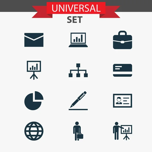 Job icons set with contract signing, whiteboard, businessman and other earth elements. Isolated  illustration job icons.