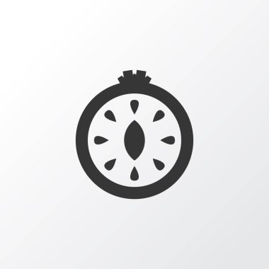 Domates dilimi simgesi. Kaliteli kalite, modaya uygun olarak izole edilmiş gıda elementi.