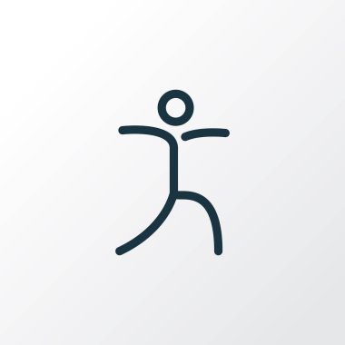 Simge çizgisi sembolü meditasyonu. Kaliteli kalite izole yoga poz elementi modada.