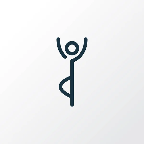 Yoga pose icon line symbol. Premium quality isolated meditating element in trendy style.