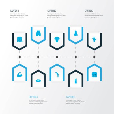 Vücut simgeler kümesi dudaklar, sırt, palmiye ve atletik diğer öğeleri ile renkli. İzole vektör çizim vücut simgeler.