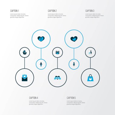 Anneler günü simgesi renkli tasarım konsepti. Paket, kartpostal ve annesi 10 gibi öğeleri kümesi. Anne, bakım ve sevgi için güzel sembolleri.