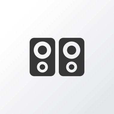 Amplifikatör simgesi simgesi. Premium kalite izole hoparlör öğe trendy tarzı.