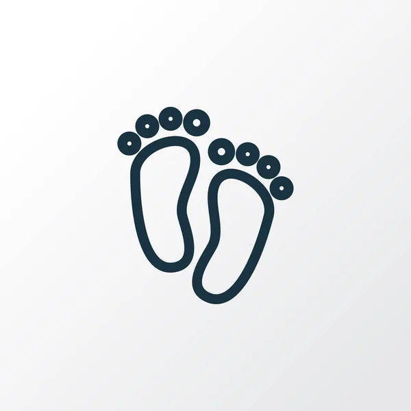 Voeten pictogram lijn symbool. Premium kwaliteit geïsoleerd barefoot element in trendy stijl. — Stockvector