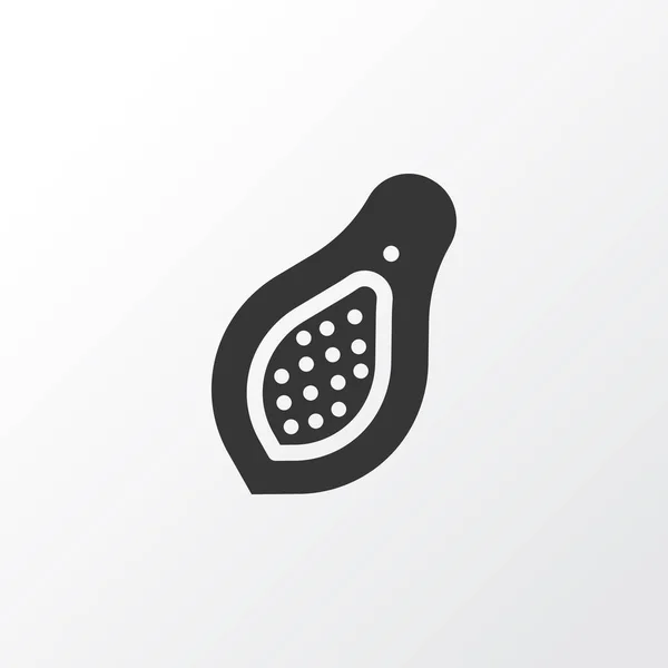 Simbolo dell'icona Papaya. Zampa di zampa isolata di qualità premium in stile trendy . — Vettoriale Stock