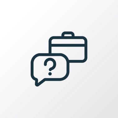 SSS simgesi satır sembolü. Premium kalite izole destek elemanı trendy tarzı.