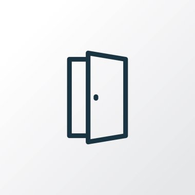 Kapı simgesi satır sembolü. Premium kalite izole yaklaşım öğe trendy tarzı.