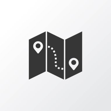 Rota simgesi simge ile göster. Premium kalite izole kılavuz öğesi trendy tarzı.