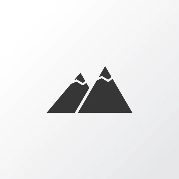El icono de las montañas símbolo. Elemento de pico aislado de calidad premium en estilo moderno . — Archivo Imágenes Vectoriales