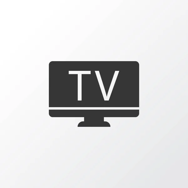 Simbol Ikon Kualitas Premium Elemen Televisi Yang Terisolasi Dengan Gaya - Stok Vektor