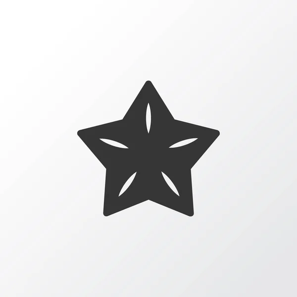 Starfruit 아이콘 기호입니다. 최신 유행 스타일에 프리미엄 품질 절연된 carambola 요소. — 스톡 벡터
