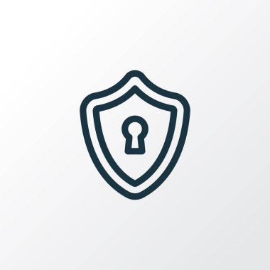 Mahremiyet simgesi. Kaliteli kalite izole güvenlik unsuru modada.