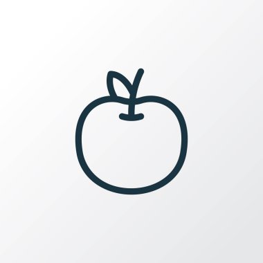 Meyve simgesi satır sembolü. Premium kalite izole elma öğe trendy tarzı.