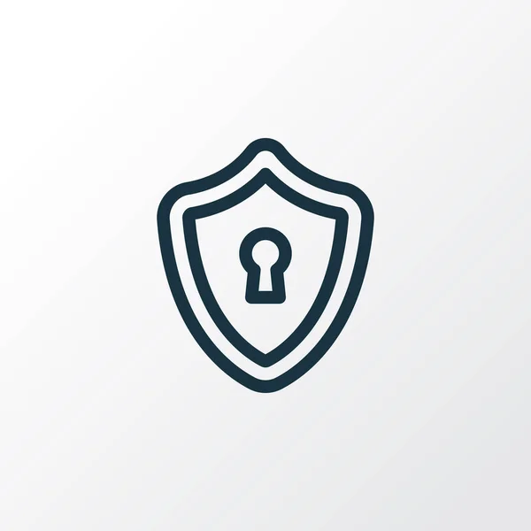 プライバシーアイコンラインシンボル。トレンディーなスタイルでプレミアム品質隔離安全要素. — ストックベクタ