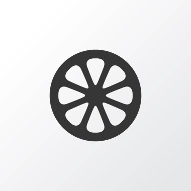 Mandalina simgesi simgesi. Premium kalite yalıtılmış turuncu öğesinde trendy tarzı.